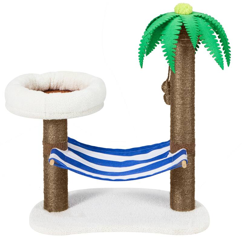 EROMMY Cat Tree – Multi-Level Cat Tower with Sisal Scratching Posts & Swing Ball, Modern Cat Furniture for Indoor Cats