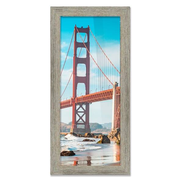 34x8 Frame Gray Barnwood Picture Frame - Complete Modern Photo Frame ...