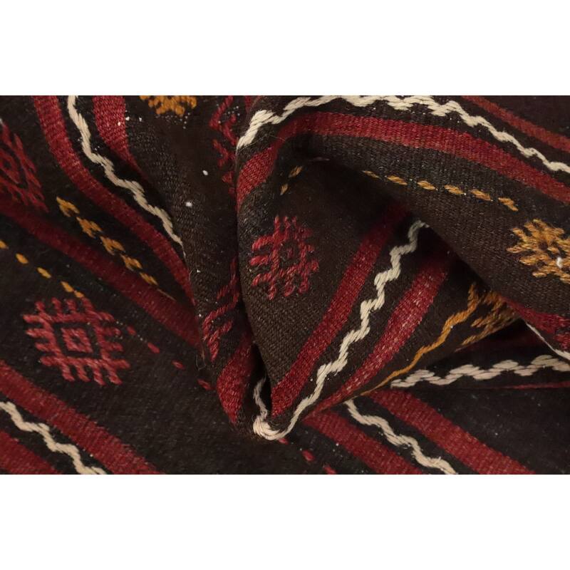 Hand Woven Oriental 100% Wool Carpet Southwestern Tribal Multi-Colored Kilim Area Rug - 10' 0'' X 5' 9''