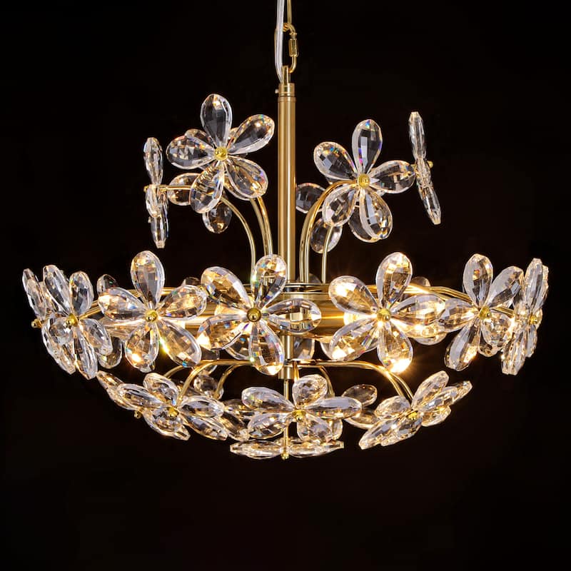 Starsky 6-Light Sputnik Flower Crystal Chandelier