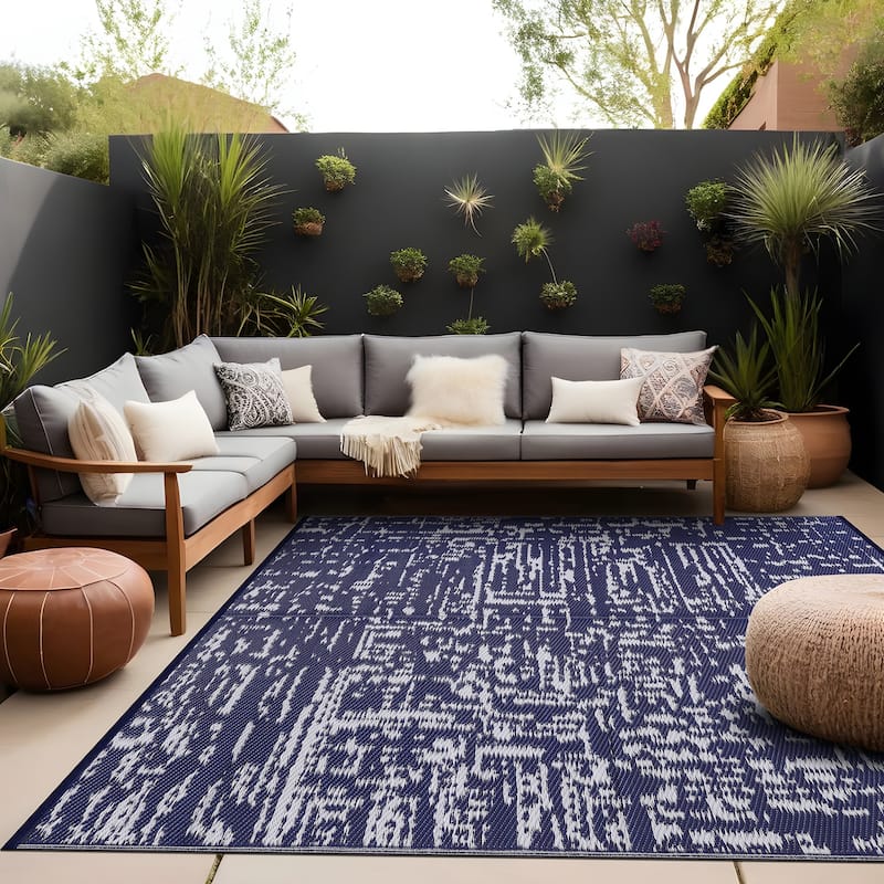 Beverly Rug Reversible Mats Plastic Outdoor Rug for Camping, Patio, Backyard, RV, Picnic, Deck