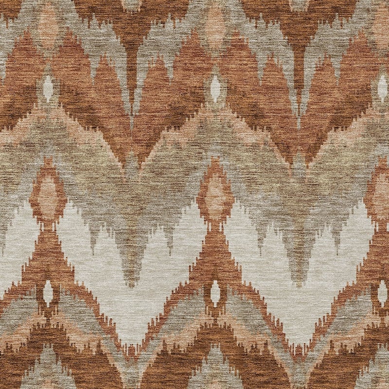 HomeRoots Ikat Transitional Rectangle Outdoor Rug