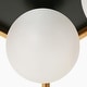 preview thumbnail 10 of 11, Modern Black Gold 4-Light Square Frosted Glass Flush Mount Ceiling Lights for Kitchen - 14" L x 14" W x 6.5" H