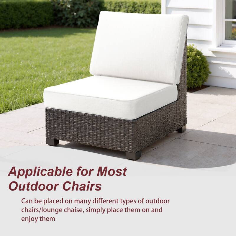 Outdoor 4.7" Thick Sunbrella Cushion Set with Back and Seat Cushions