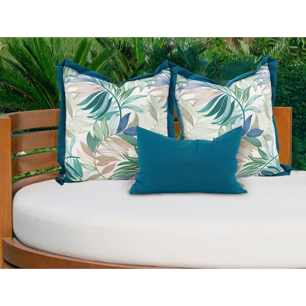 Allan Andrews Indoor/Outdoor 14" x 22" Rectangular Accent Pillow with Cover, Seascape Collection