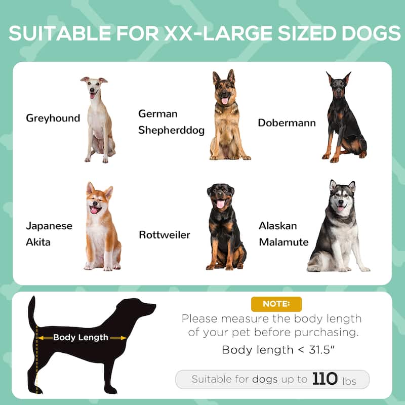 PawHut 48" x 36" Elevated Dog Cot Cooling Pet Bed With UV Protection Canopy Shade