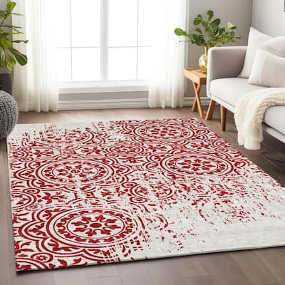 Premium Washable Super Soft Vanishing Medallion Mayfield Rug