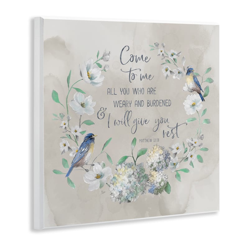 Stupell Comforting Proverb & Wreath Wall Plaque Art Design By Nan
