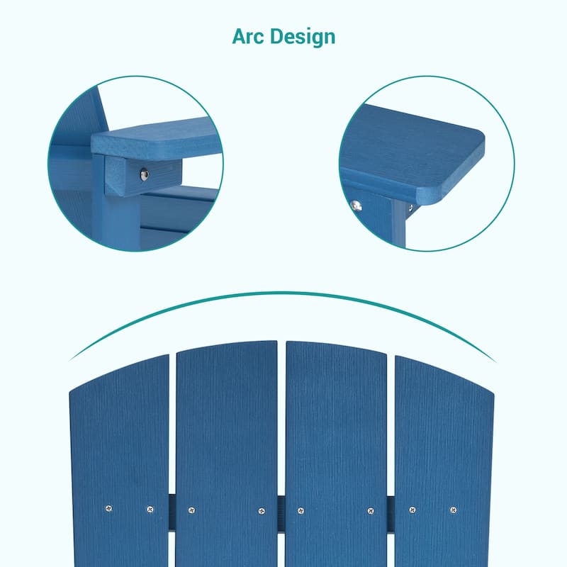 Bonosuki Outdoor HIPS Weather-Resistant Plastic Adirondack Chairs