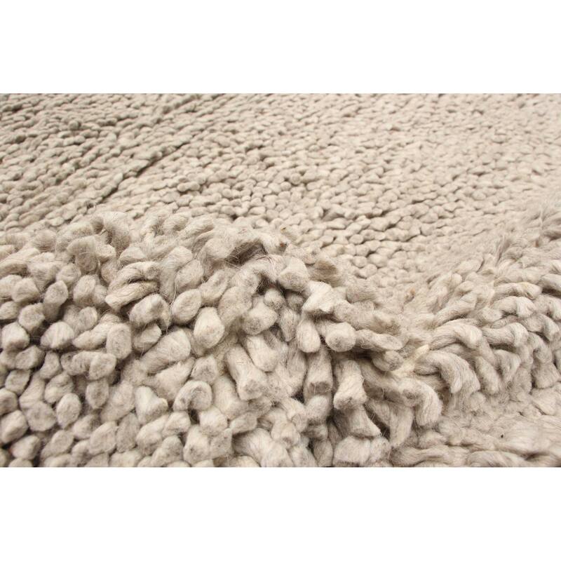 ECARPETGALLERY Braid weave Sienna Grey Wool Rug - 5'0 x 7'4