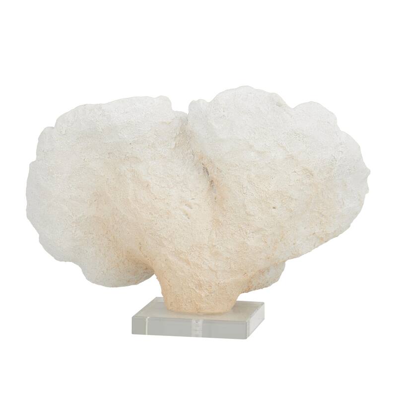 Polystone Coral Sculpture - White - Roche River Decor
