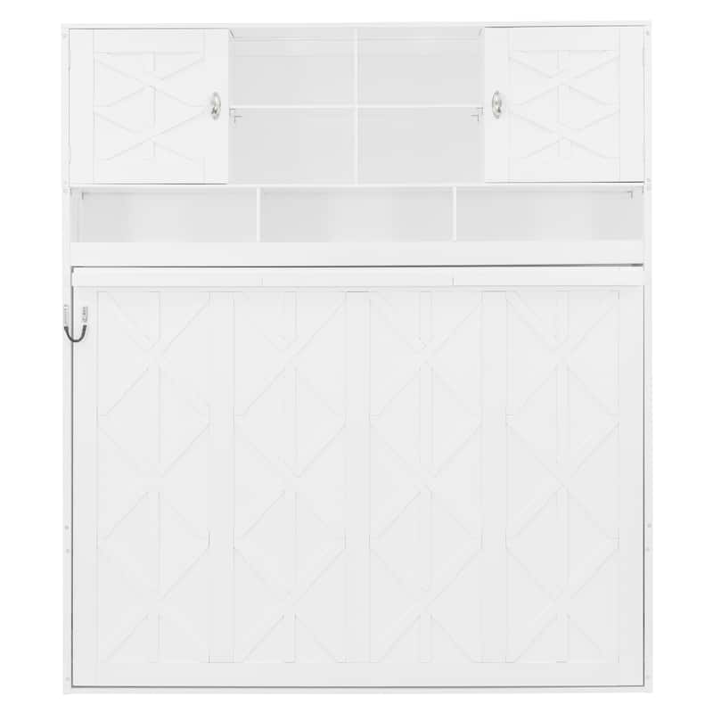 Queen Size Wall Murphy Bed with Ample Storage by Harper&Bright Designs
