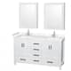 Option White / Carrara Cultured Marble Top / Brushed