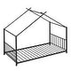 preview thumbnail 9 of 28, Twin Size Metal House Platform Bed with Legs