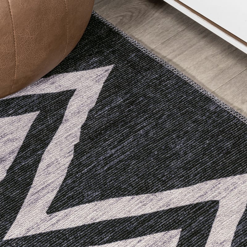 JONATHAN Y Modern Bohemian Medallion Textured Weave Machine Washable Area Rug