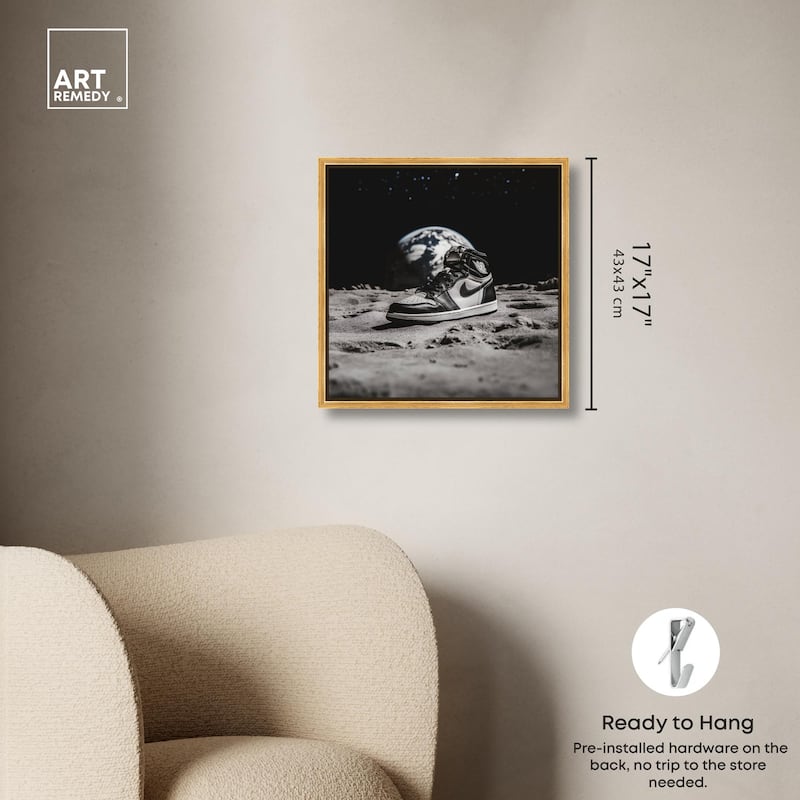 Moon Kicks Canvas by Art Remedy