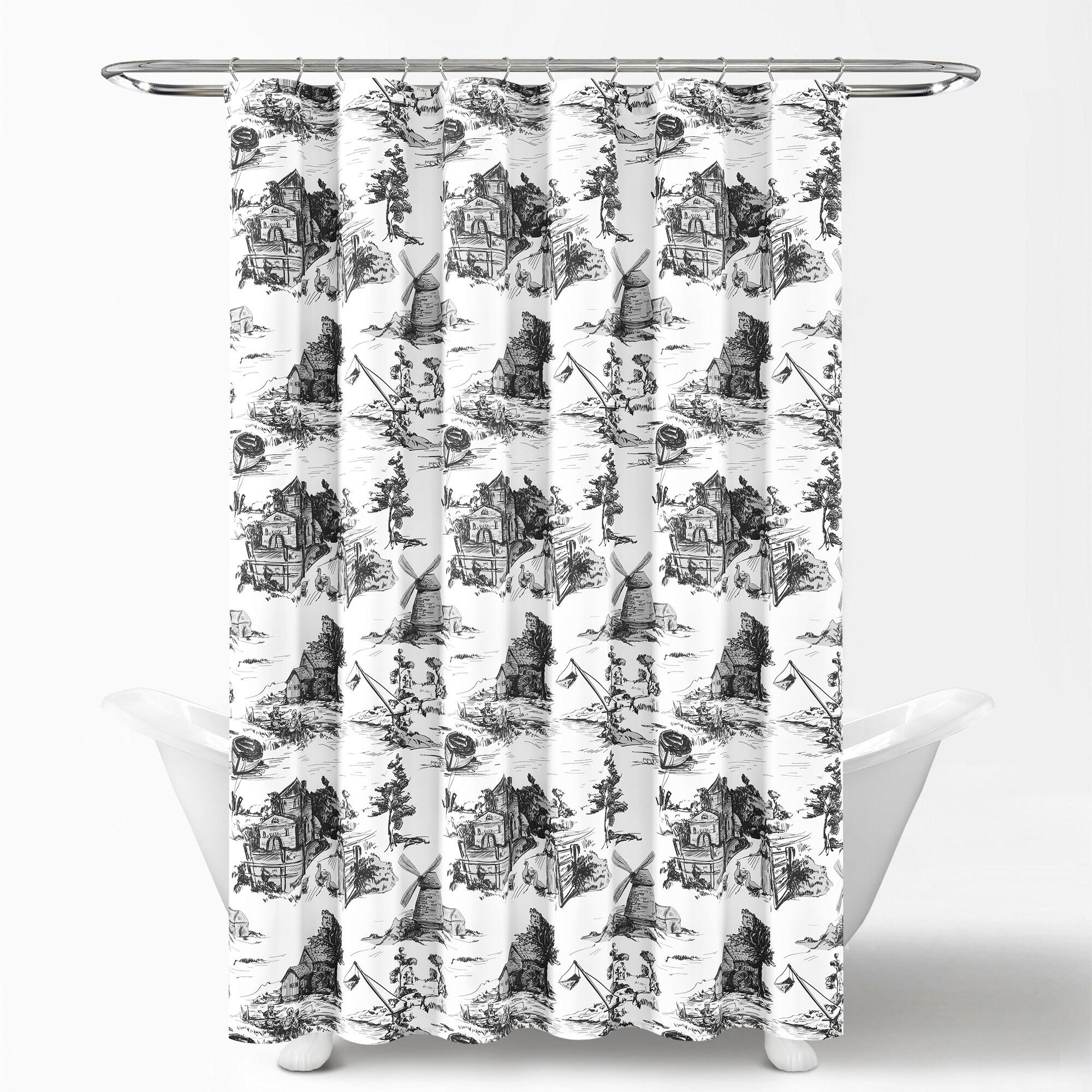 Lush Decor French Country Toile Shower Curtain Overstock 32073389 Lush Decor French Country Toile Shower Curtain Overstock 32073389