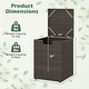 preview thumbnail 16 of 34, Costway Propane Tank Cover Table,16 Inch Square PE Rattan Gas Tank - See Details