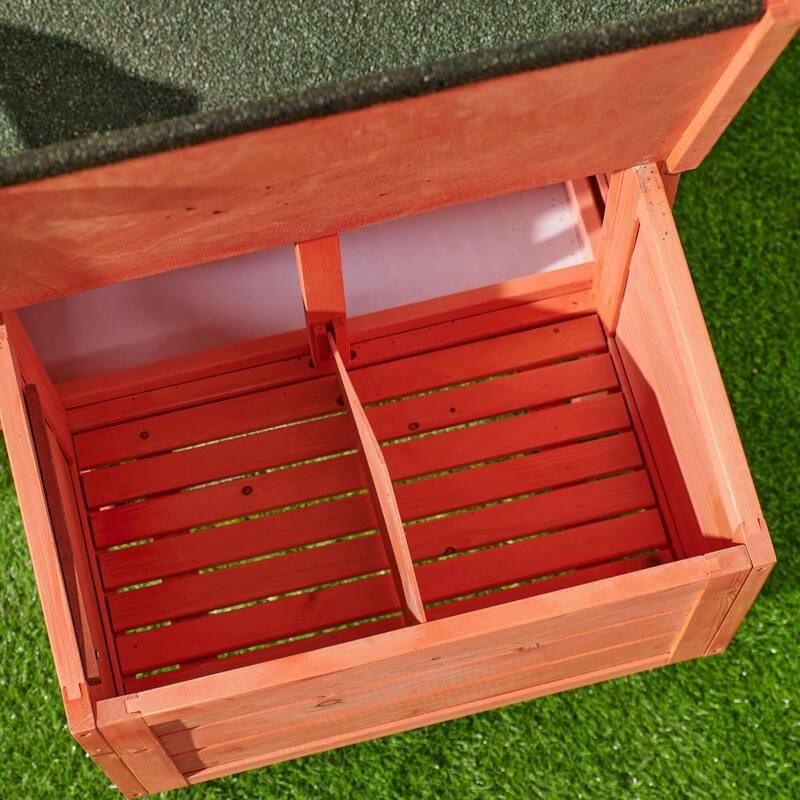 Chicken Coop Duplex with Outdoor Run,Easy To Assemble