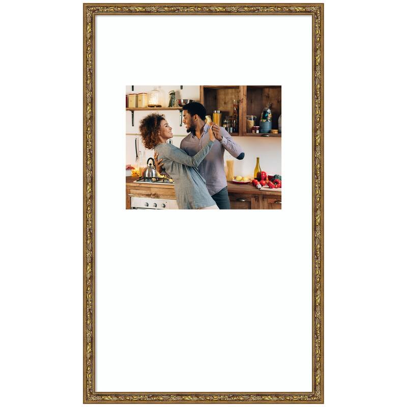 Kate and Laurel Belvedere Bronze Photo Frame - 14x24 matted to 8x10 - Bronze