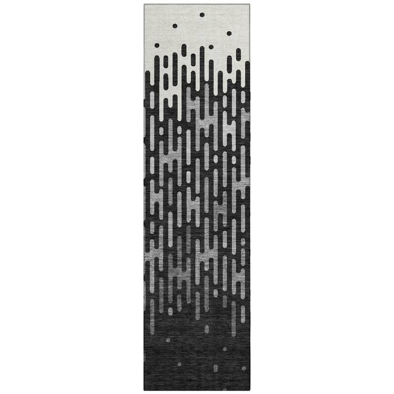 Machine Washable Indoor/ Outdoor Modern Kingman Chantille Rug