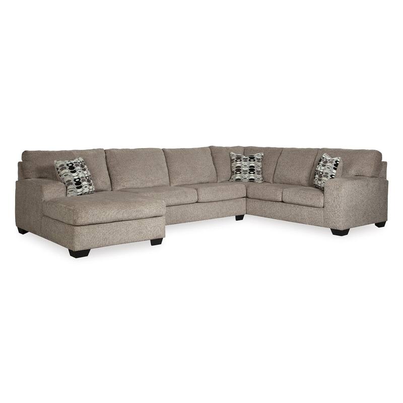 Ballinasloe 3-Piece Sectional with Left Facing Chaise - Platinum