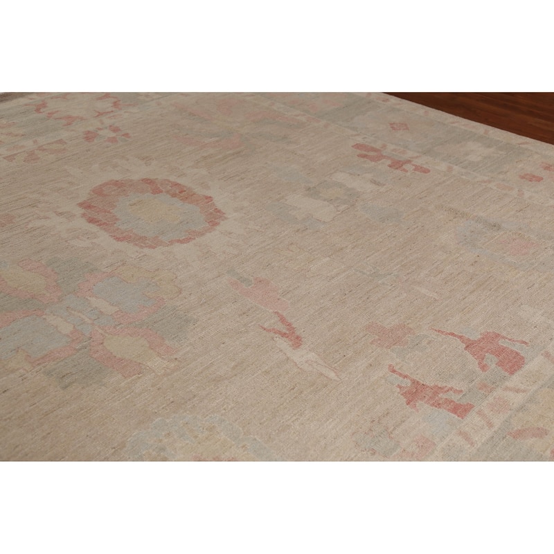 Vegetable Dye Oushak Turkish Square Area Rug Handmade Wool Carpet - 10'1"x 9'8"