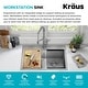 preview thumbnail 93 of 150, KRAUS Kore Workstation Drop-In Stainless Steel Kitchen Sink