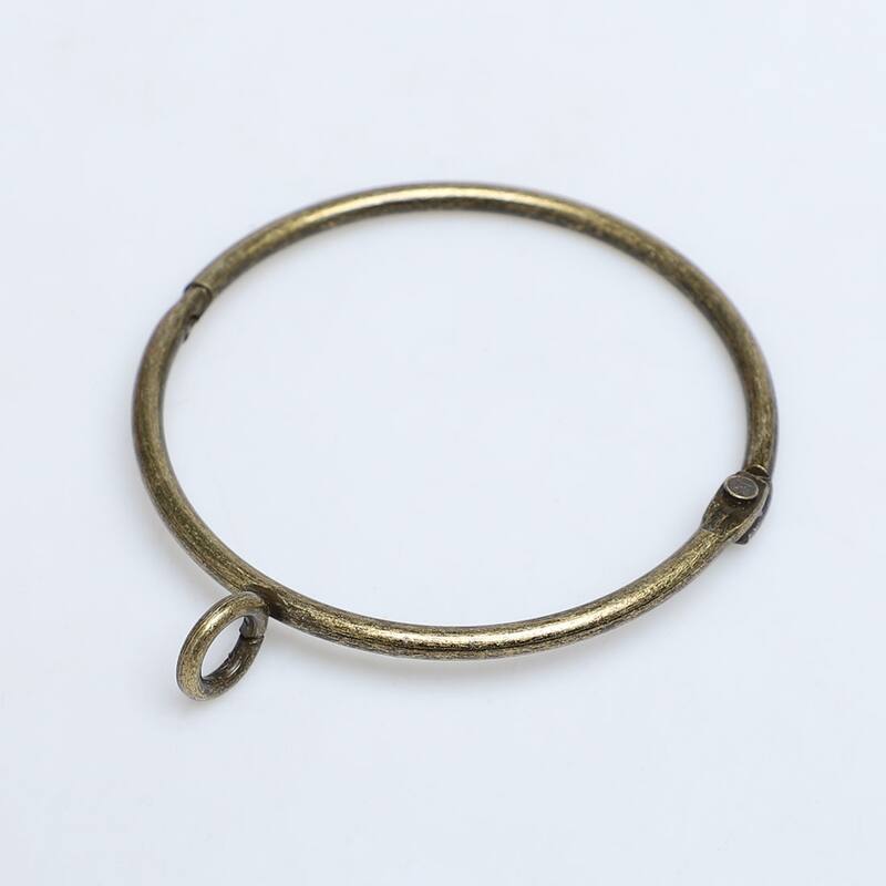 Metal Curtain Rings 20pcs with Eyelets for Window Bathroom Curtain - Bronze Tone - 2.5 Inch