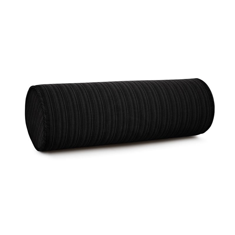 Sherry Kline Island Breeze Corded Indoor/Outdoor Pillows & Chaise Lounge - Neck Bolster 6"x18" - Black