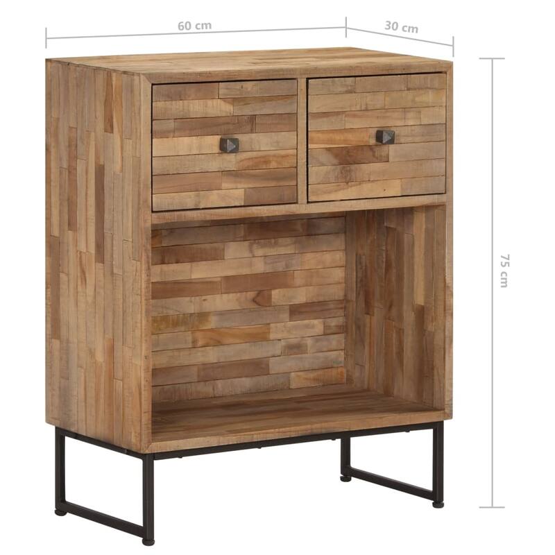 vidaXL Sideboard Reclaimed Teak Wood 23.6"x11.8"x29.5"