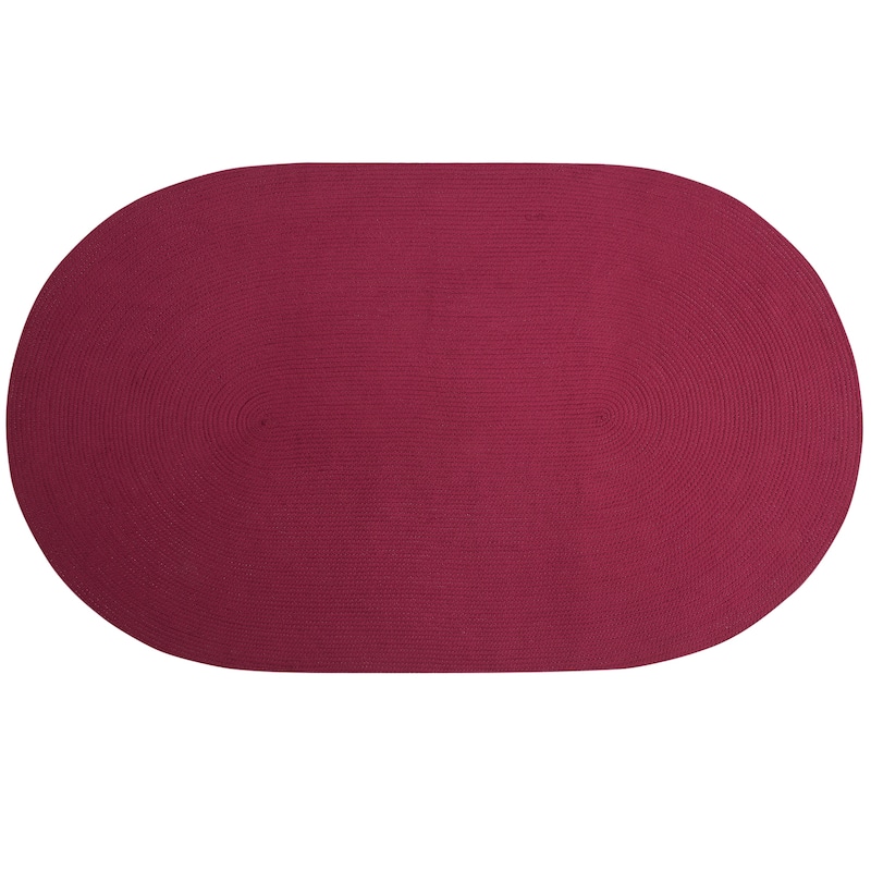 Better Trends Alpine Braid Collection Durable Indoor Area Utility Rug 100% Polypropylene in Vibrant Colors.