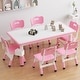 preview thumbnail 8 of 22, Kids Table and 6 Chair Set with Storage Box, Height Adjustable Toddler Table