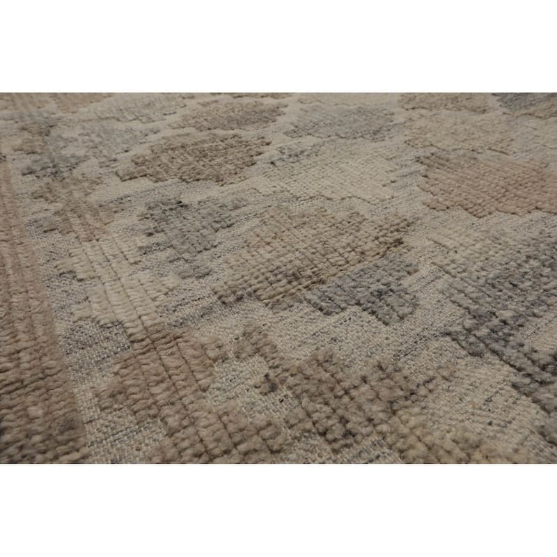 LoomBloom Beige Traditional Southwestern Moroccan 100% Wool Area Rug - 5' 3'' x 7' 7''