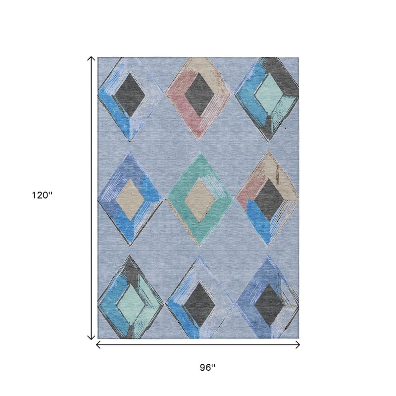 HomeRoots Geometric Transitional Rectangle Outdoor Rug