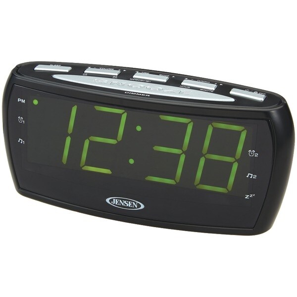 JENSEN JCR-208 AM/FM Alarm Clock Radio - Overstock - 16487815