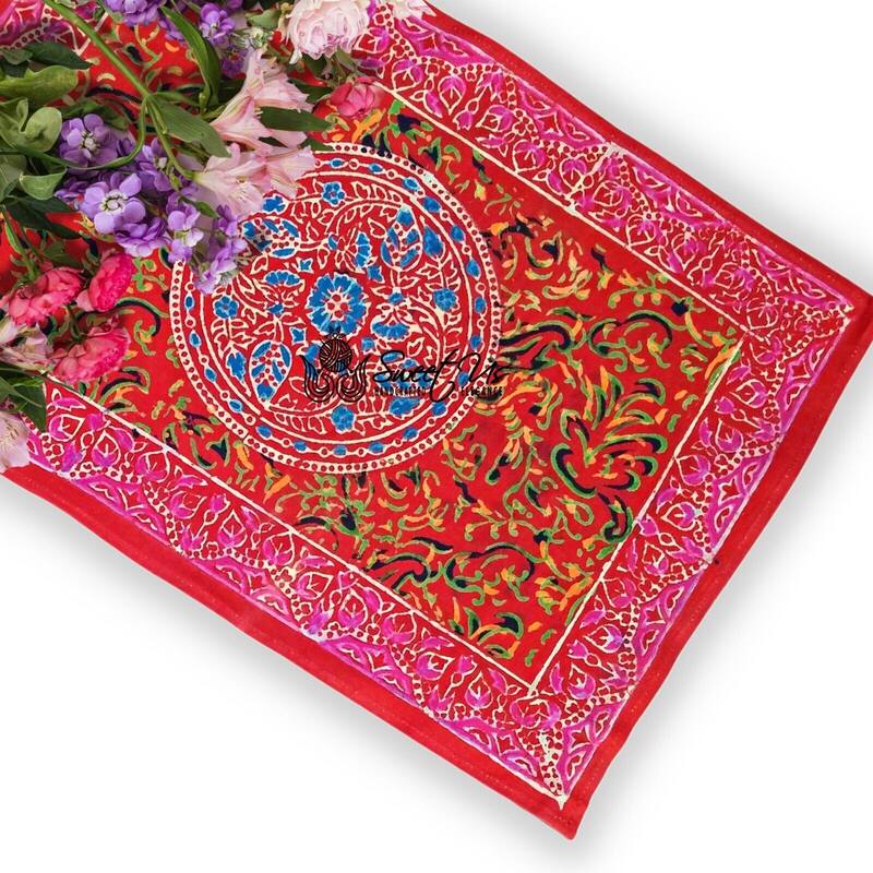Sanganer Cotton Floral Tablecloth Collection - Set of 4 Placemats