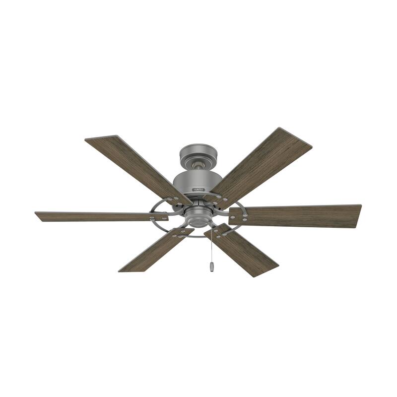 Hunter 52" Gilrock Windmill Ceiling Fan and Pull Chain - Industrial, Modern Farmhouse