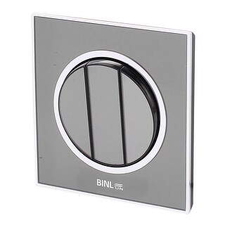 Black Press Button Wall Mounted Panel Switch 3 Gang 1 Way On/Off AC ...