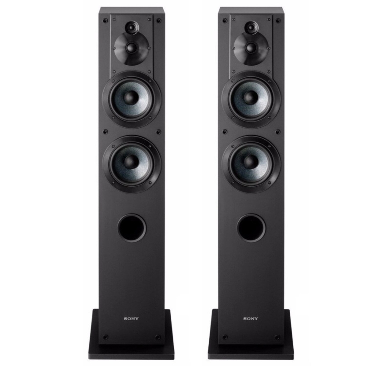 Shop Sony Sscs3 Stereo Floor Standing Speaker Pair Bundle Black