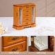 preview thumbnail 9 of 23, Stufurhome Solid Wooden Jewelry Box with 5-Drawers Built-in Necklace hook and Mirror Brown