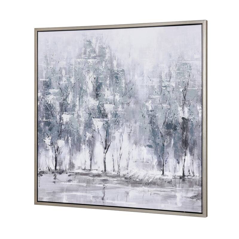 Elk Home Kearns Forest Off White Fabric 39.25 Inch Wide Wall Art