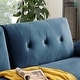 preview thumbnail 14 of 39, Modern Futon Sofa Bed, Convertible Sleeper Sofa with Tapered Wood Legs, 78.35" W, Small Split Back Sofa for Living Room