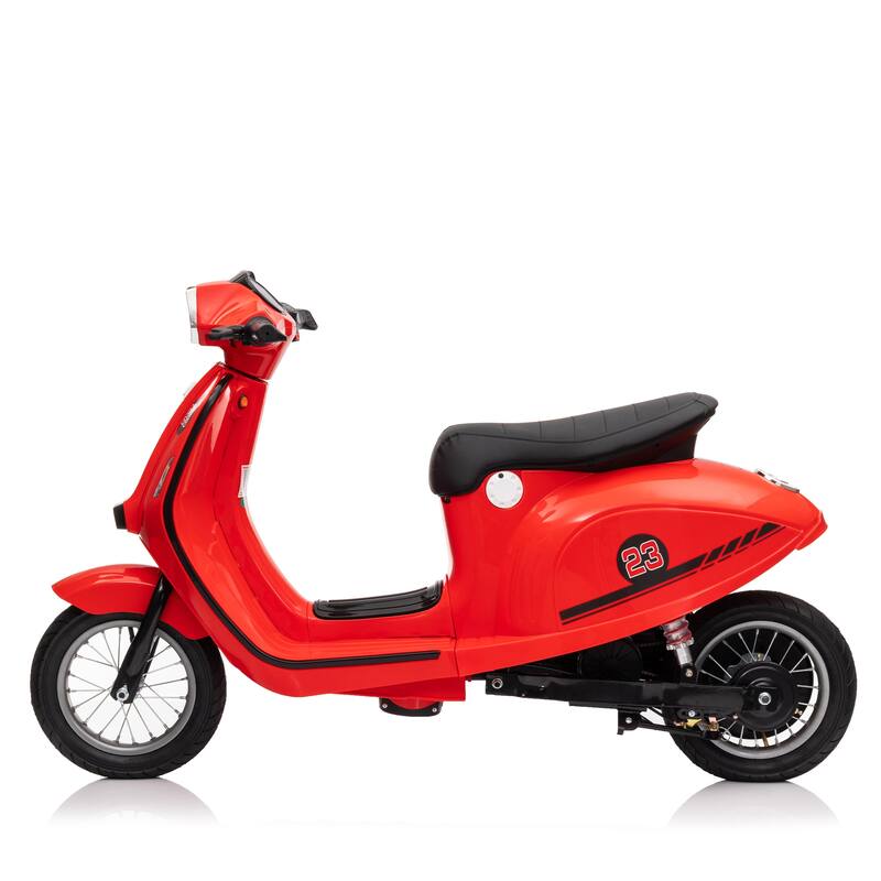 24V 250W Powerful Electric Scooter W/12" Air-Filled Tires,Hand Accelerator & Brake,Dual Rear Suspension, Recommended age: 8+