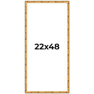 22x48 Frame Gold Bamboo Solid Wood Picture Frame | 1 Inch Moulding