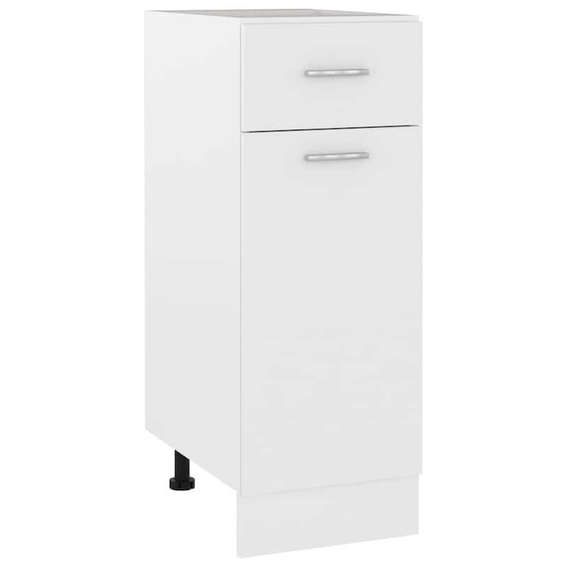 vidaXL Kitchen Cabinet Storage Cupboard Under Sink Organizer Engineered Wood - 11.8"x18.1"x32.1" - White