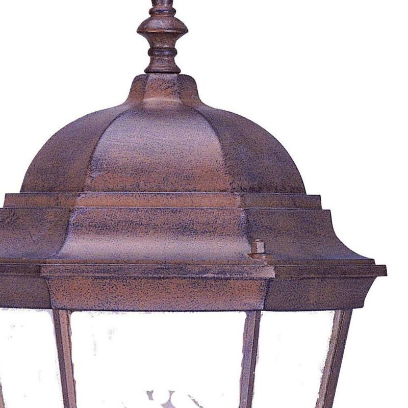 Aluminum Swing Arm Lantern Wall Light with Beveled Glass - 10” x 9” x 21.5” (D x W x H)