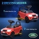 preview thumbnail 4 of 14, Qaba 6V Land Rover Ride On Car, Push Car & Electric Mode, Headlights, Music & Horn for Kids 18-60 Months
