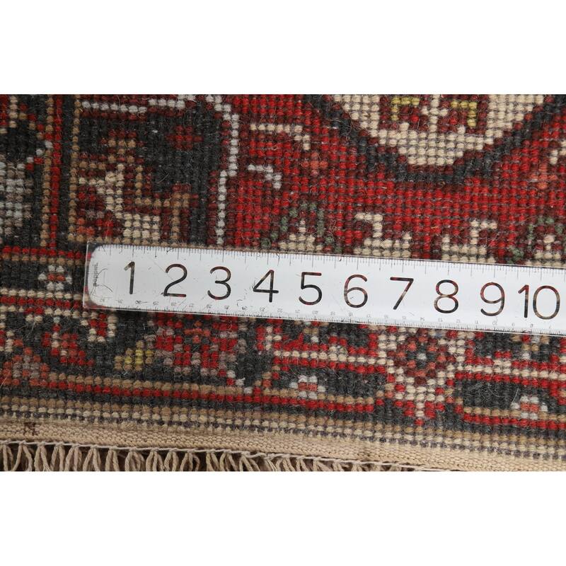 Hand Knotted Oriental 100% Wool Carpet Traditional Medallion Beige & Ivories Heriz (serapi) Area Rug - 3' 0'' X 2' 0''