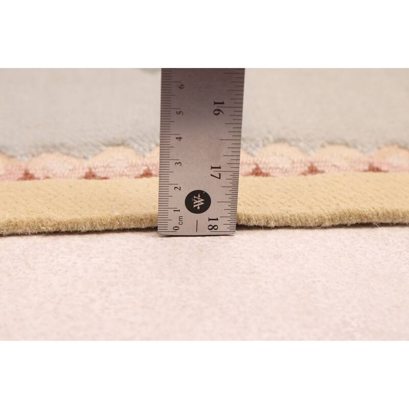 ECARPETGALLERY Hand-knotted Opulence Light Blue Wool Rug - 5'11 x 9'1